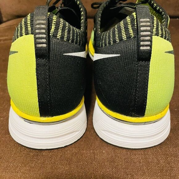 2012 NIKE FLYKNIT TRAINER+ ONE RACER VOLT NEON YELLOW WHITE BLACK 532984-700 14 - Picture 4 of 15
